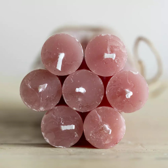 Dinner Candle Set of 3 - Vintage Blush