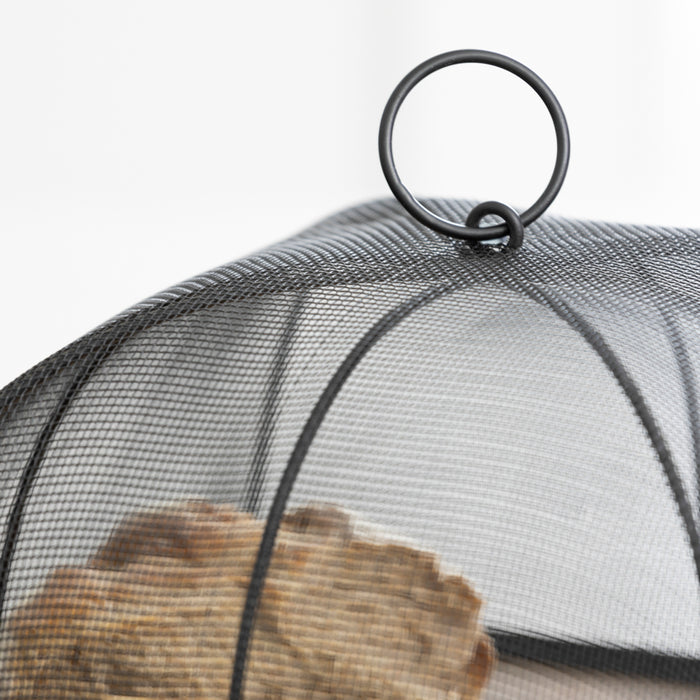 Wooden Serving Platter with Mesh Cover