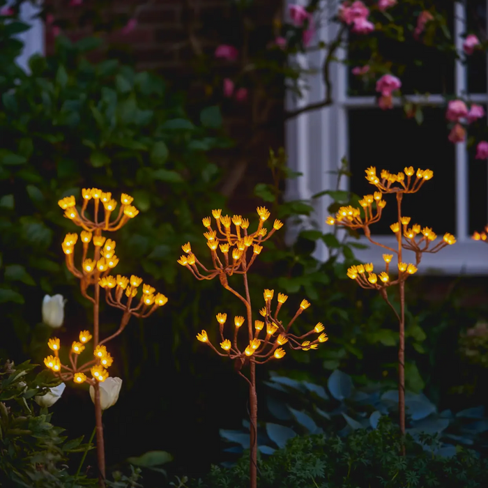 Cottage Flower Solar Lights - Set of 2