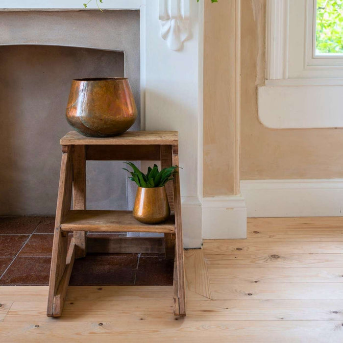 Reclaimed Boat Wood Step Stool