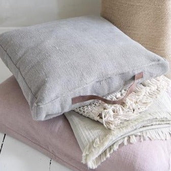 Linen Floor Cushion w/Handle