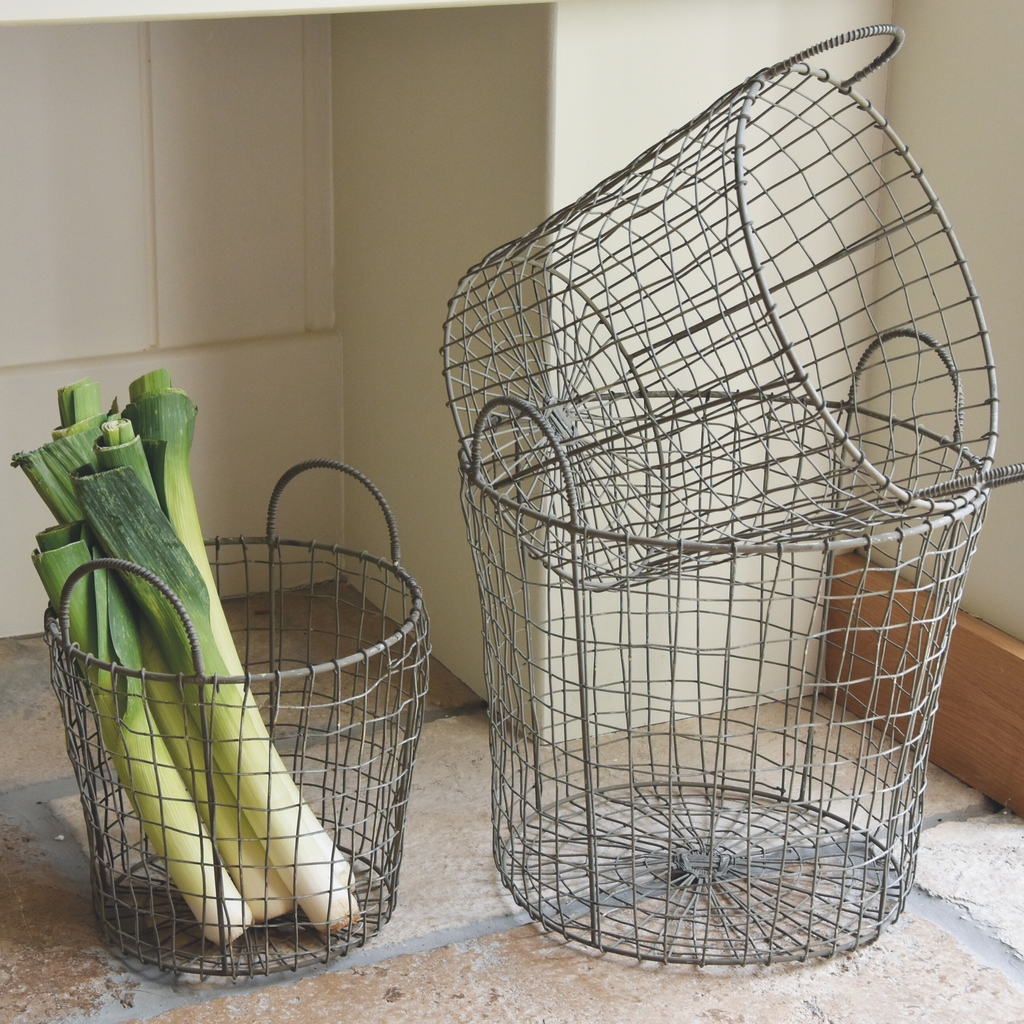 Round Wire Baskets with Handles– Little Cottage Loves