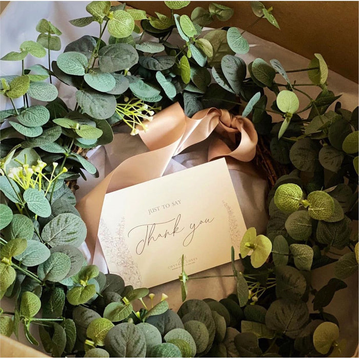 Artificial Eucalyptus & White Berry Wreath - 45cm
